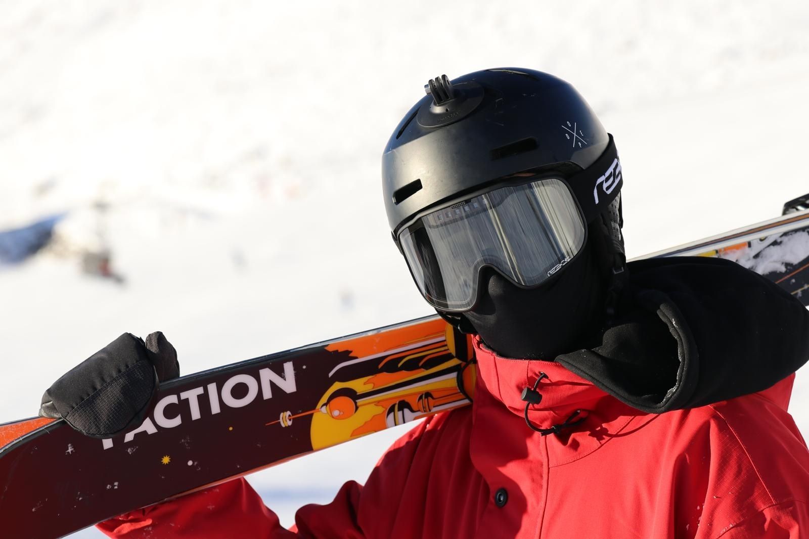 Park Skier with faction skis